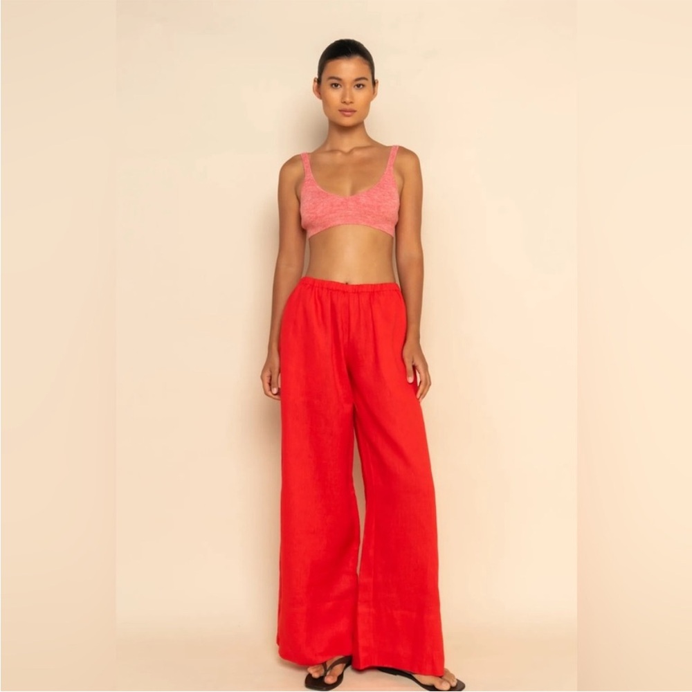 Elce Swim Red linen pant size large
